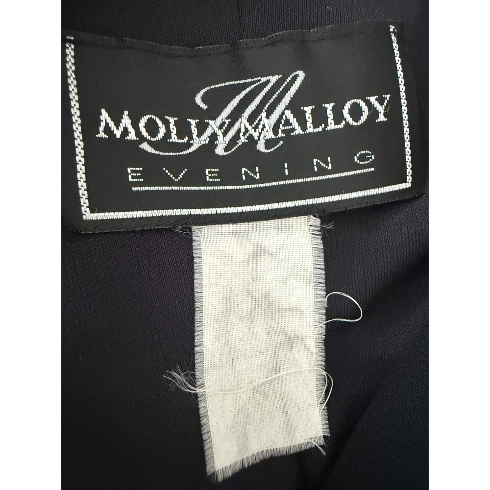 Molly Malloy Evening Black‎ Sleeveless Maxi Dress Scoop Neck Sheer Overlay Sz 10 - Picture 8 of 12